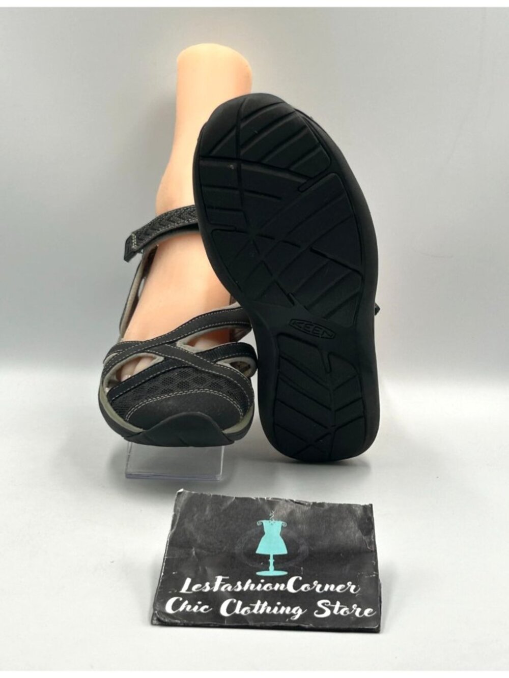 Keen Women's Black Sage Strappy Criss Cross Outdoor Sandals Size 10 3536 - Picture 3 of 16